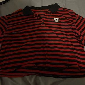 From hot topic red stripped crop top
